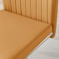 thumbnail image 6 of Furniturebox UK Lorenzo Modern Adult Faux Leather Dining Side Chairs, Mustard Yellow (Set of 2), 6 of 6