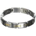 thumbnail image 1 of Mens Magnetic Link Bracelet, Stainless Gold - Large & Extra Large, 1 of 1