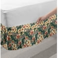 thumbnail image 2 of Tropical Bed Skirt, Close up Scene of Detailed Exotic Flowers on Stripes, Elastic Bedskirt Dust Ruffle Wrap Around for Bedding Decor, 4 Sizes, Multicolor, by Ambesonne, 2 of 2