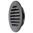 thumbnail image 1 of Rejilla de ventilación de soffit redonda, cubierta de ventilación de pared de aleación de aluminio para escape negra de 7 pulgadas, 1 of 7