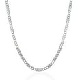 thumbnail image 2 of 3.6mm 14k White Gold Solid Curb Chain 22 in, 2 of 4