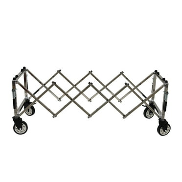 Techtongda Folding Coffin Cart Casket Truck Funeral Church Truck Mortuary Trolley Stainless Steel