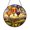 Acrylic 3.5 Inch, variant on Hot Air Balloons Stained Glass Style Christmas Ornament, Colorful Sky Scene Tree Hanging Decor, Whimsical Holiday Gift