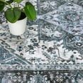 thumbnail image 5 of Garvee 9'x12' Area Rugs for Living Room Bedroom Vintage Floral Print Rug Boho Distressed Rugs with Anti-Slip Backing Soft Foldable Rug, Gray Blue, 5 of 6