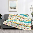 thumbnail image 2 of Yiaed Funny Farm Print Blanket Throw Blanket Soft Cozy Flannel Blanket for Home Bed Sofa Couch Chair-60"x50", 2 of 6