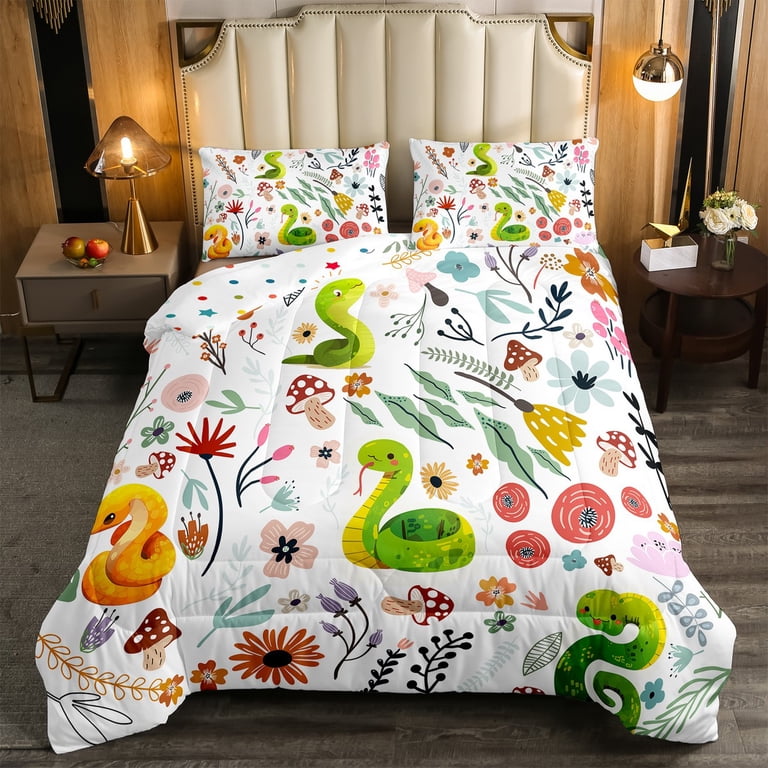 Cute Mushroom Duvet Cover – Kawaii Cartoon Mushroom Bedding Set (Twin, Full, Queen, King)