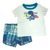 Carters Infant Boys 2 Piece Blue Daddys Surf Dude Octopus T-Shirt Shorts Set 24m