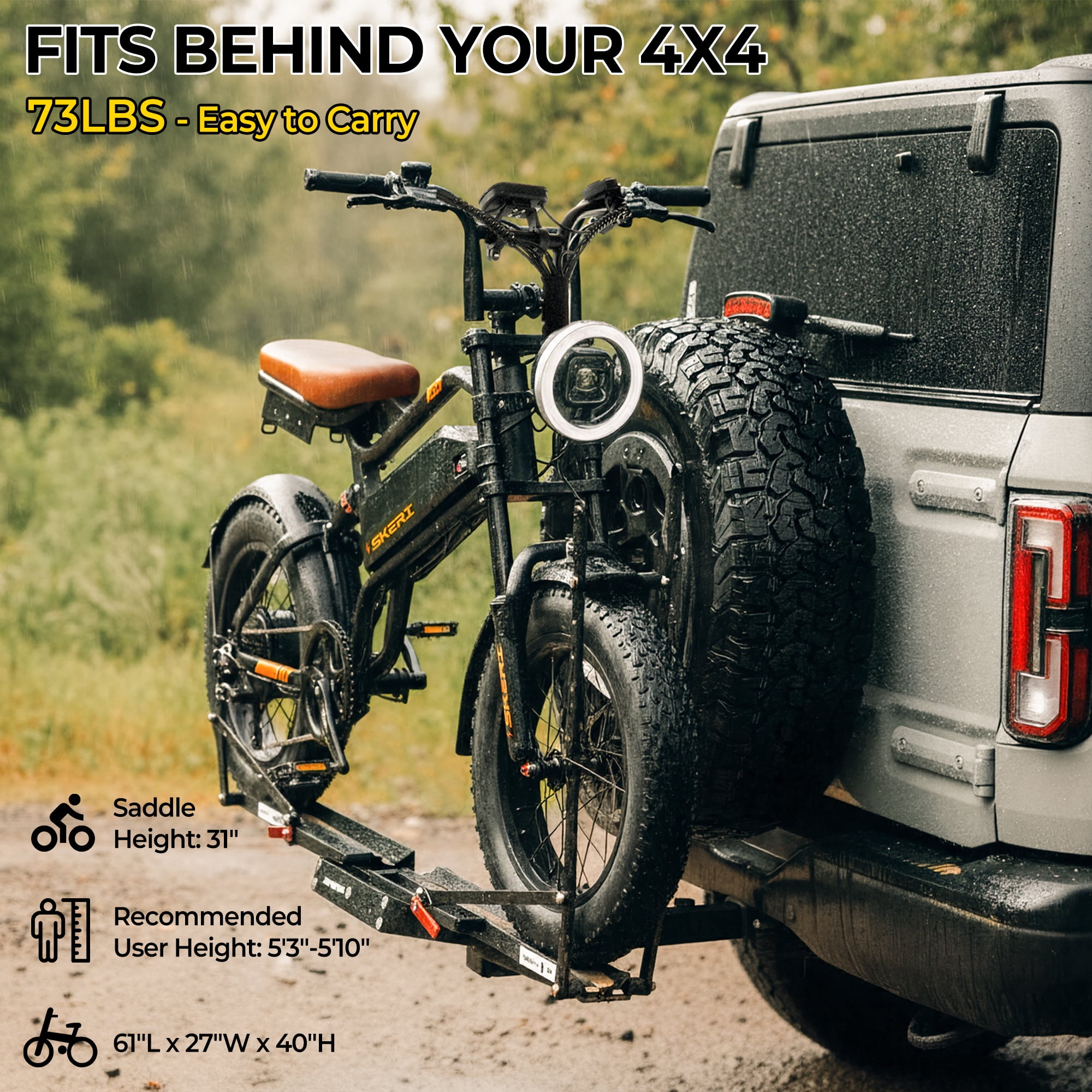 Skeri 750W (Peak 1000W) Electric Bike with Electric Battery, 16” x 4” Fat Tire Dual Suspension E-Mountain Bikes, 48V 13Ah Battery UL2849