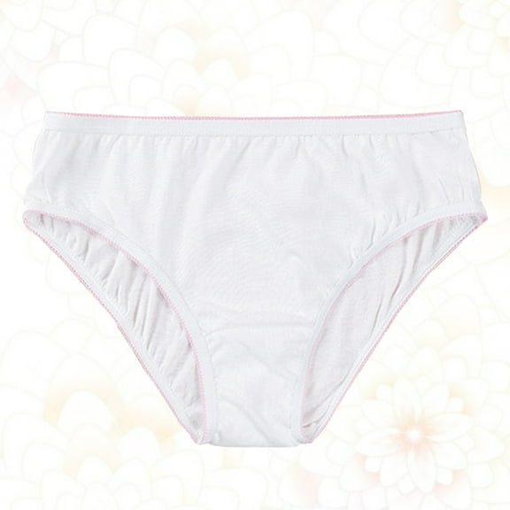 WEUVEB 2Pcs One Time Use Underwear Women Disposable Cotton Briefs Breathable Panties Size Xl