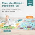 thumbnail image 3 of Foldable   Mat,  Large, , Waterproof Activity Playmats for Babies, Education for Infant, Non-Slip Double Sided (79”x71” 0,4in Olive) boy and Girl, 3 of 7