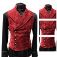 thumbnail image 4 of Joernso Casual Men Waistcoat Stand Collar Solid Color Double Breasted Slim Fit Vest for Working, 4 of 7