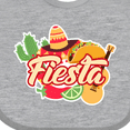 thumbnail image 4 of Inktastic Fiesta with Sombrero Taco Cactus Lime Red Pepper and Guitar in Background Boys or Girls Baby Bib, 4 of 4