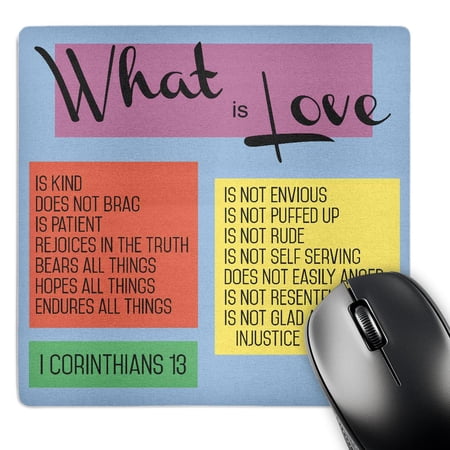 3dRose  What Is Love Scripture Corinthians 13  MousePad price history on PriceWatchPro