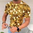 thumbnail image 2 of LYXSSBYX Big and Tall Mens Shirts Short Sleeves Clearance Casual Men's Geometry Print T Shirt Tee Graphic Tee Outdoor Daily Vacation Short Sleeve Crew Neck Shirt Spring Fall Clothing Apparel, 2 of 6