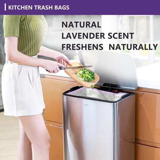 13 Gallon Trash Bags Lavender Scented (100 Count), Tall Kitchen Drawstring Garbage Bags 10-13 Gallon, High Density Bags (White) 13 Gallon Trash Bags Lavender Scented (100 Count), Tall Kitchen Drawstring Garbage Bags 10-13 Gallon, High Density Bags (White) - Image 7