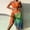 Orange, variant on QIPOPIQ Swimsuits for Women with Swim Skirt Matching Multi-color Printed Swimsuit Tight Fitting Gathering Swimsuit Split Swimsuit Set Bikinis Sets Summer Clearance