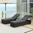 thumbnail image 4 of Costway 1 PCS Chaise Lounge with 4-level Backrest Heavy-Duty Metal Frame Seat Cushion Grey, 4 of 8
