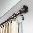 thumbnail image 2 of 1" Dia Adjustable 28"-48" Curtain Rod with Riona Finials - Mahogany,(100-04-286), 2 of 3