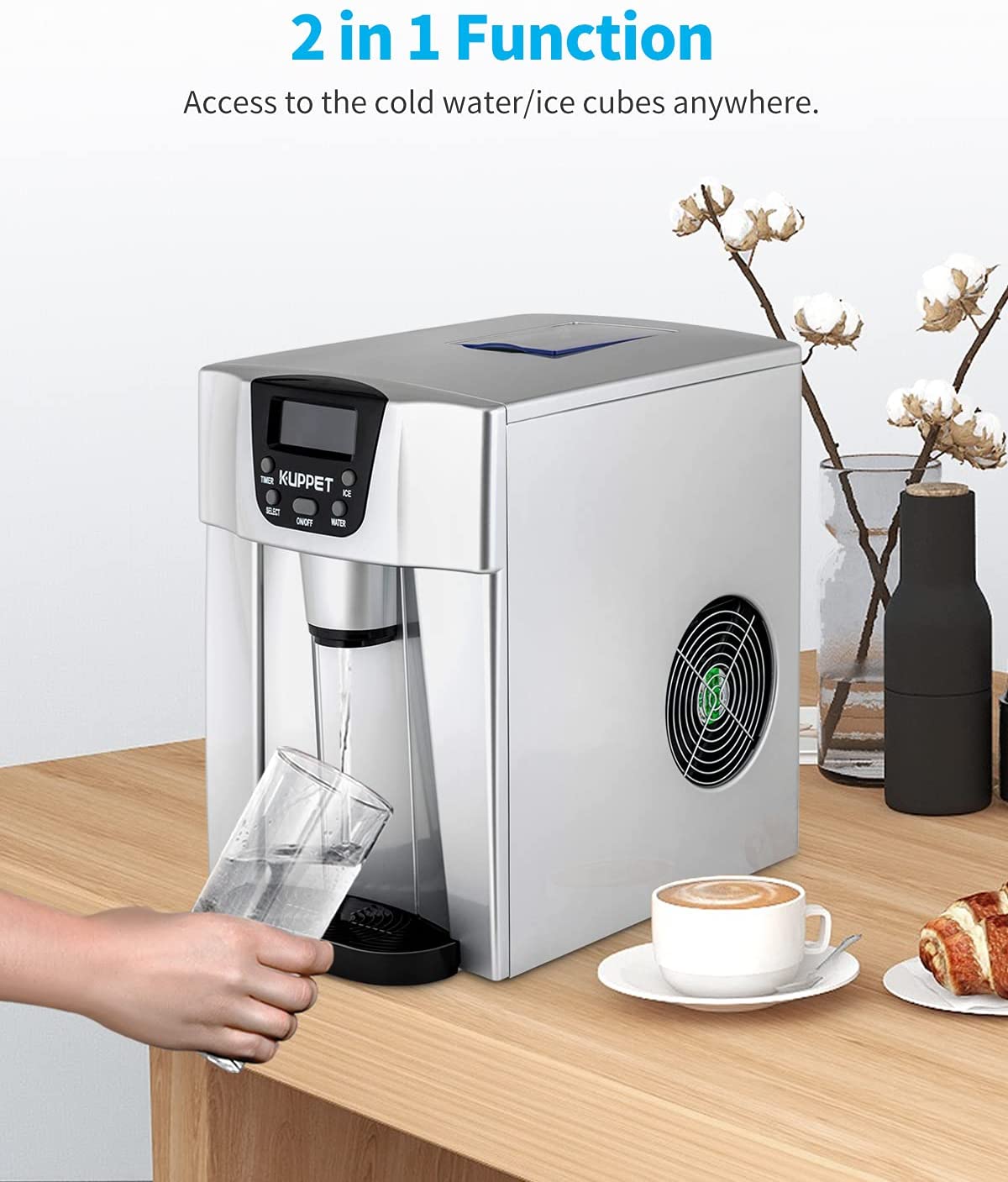 Home & Kitchen Specialty Appliances Produces 36 lbs Ice in 24 Hours LED Display Ready in 6min