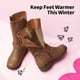 thumbnail image 4 of Botas de Invierno Altas para Niñas DREAM PAIRS con Piel Sintética Color Tan, 4 of 5