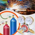 thumbnail image 2 of Oxygen Regulator + Acetylene Regulator Gas Regulator Welding Cutting Torch Gauge, 2 of 8