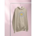 thumbnail image 3 of Smartprints Cute Daisy Flower Art Hoodie Women -Image by Shutterstock, Female 4X-Large, 3 of 4