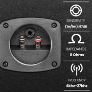 Pyle PAHT4 300 Watt 4 Way DJ Tweeter Speaker Sound System Enclosure Box, Black
