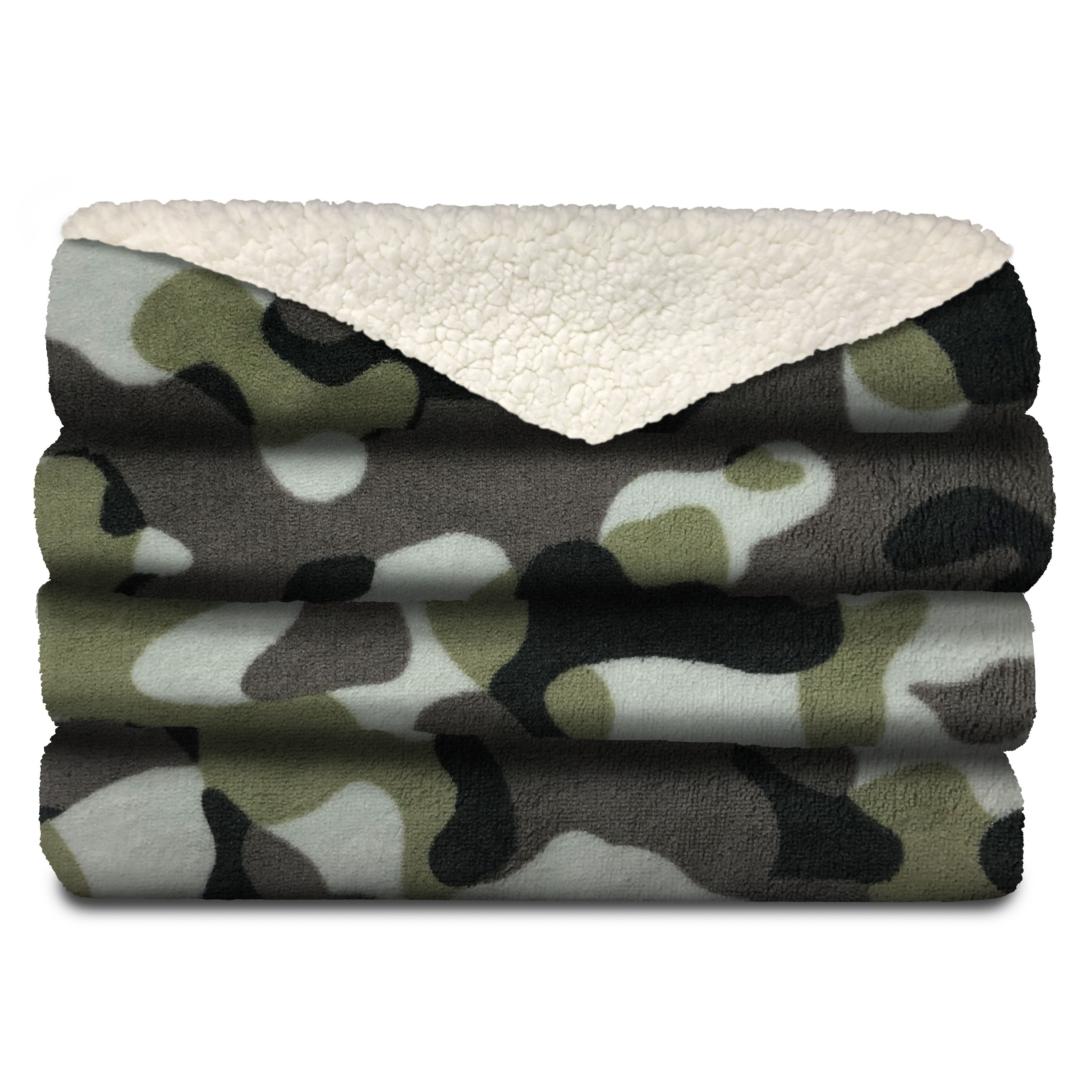 Micro Plush Extra Large Throw Blanket Camouflage 50" x 60" ~ New 