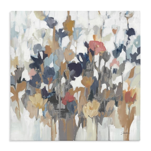 Stupell Industries Contemporary Modern Painterly Floral Arrangement Canvas Art, 17 x 17, by Liz Jardine