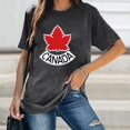 thumbnail image 2 of YDLCAFD T-Shirt Femme Mode Décontracté Uni Mignon Imprimé Col Rond Manches Courtes T-Shirt Haut, 2 of 6
