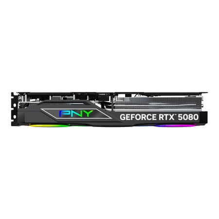 PNY NVIDIA GeForce RTX™ 5080 Epic-X™ ARGB OC Triple Fan, Graphics Card (16GB GDDR7, 256-bit, Boost Speed: 2775 MHz, PCIe® 5.0, HDMI®/DP 2.1, 2.99-Slot, NVIDIA Blackwell Architecture, DLSS 4)