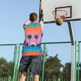 thumbnail image 5 of Sikiie Beach with Palm Trees Basketball Jersey Reversible Men's Mesh Athletic Sports Shirts Training Practice S-4XLLarge, 5 of 6