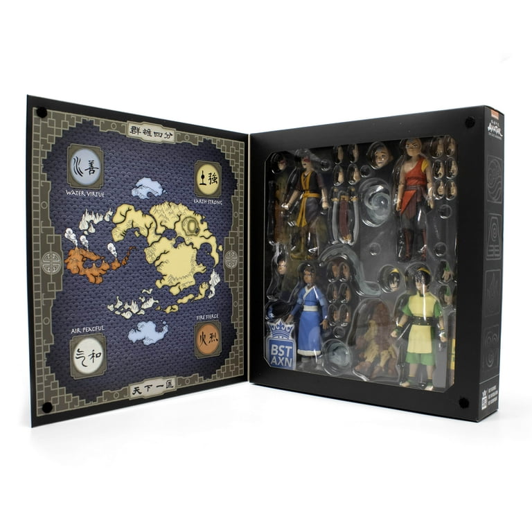 フィギアセット（4体） Fold Avatar Elemental Action Figures, with High-Quality ABS/PVC 4