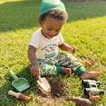 thumbnail image 7 of newwalpole Baby Boy Summer Clothes Daddy’s & Mommy’s Hunting Buddy Short Sleeve Romper Camouflage Pants Hat Set Beige for Size 6-9 Months, 7 of 7