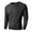 Black, variant on Jalioing Long Sleeve Athletic T Shirt for Men Loose Crew Neck Quick Dry Workout Shirts Basic Sport Tees Tops