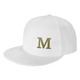 thumbnail image 1 of ZICANCN Alphabet M Pattern Baseball Caps, Trucker Hats for Men And Women, Adjustable Breathable Flat Caps, White, 1 of 8