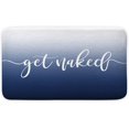 thumbnail image 3 of JAWO Navy Blue Bathroom Rug, Non Slip Ombre Dark Blue Modern Gradiant Bath Mat Modern Minimalist Get Naked Bathroom Accessories Shower Mat Kitchen Rug (Blue), 3 of 3