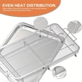 thumbnail image 4 of Stainless Steel Extra Large Air Fryer Basket and Tray for Oven, 18.8'' x 13.3'' Non-stick Mesh Basket Set, Crisper Tray and Basket Set for Fries/Bacon/Chicken, 4 of 6