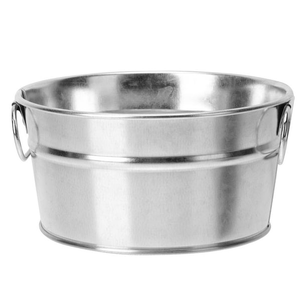 NUOLUX Buckettin Buckets Metal Galvanized Small Tub Container Snack