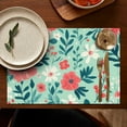 thumbnail image 5 of Pioneer Flower Floral Print Pattern Summer Placemats Table Placemats Set Of 4-Linen Kitchen Washable Placemats Table Mats 12x18 Inch Non-Slip Heat Resistant, 5 of 6