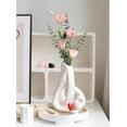 thumbnail image 3 of Modern White Ceramic Vase, Home Decoration Aesthetics, Bohemian Decorative Vase, Bouquet PAMPAS Grass, Living Room Bedroom Kitchen Minimalist Decoration, 3 of 14