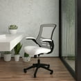 thumbnail image 2 of Flash Furniture Kelista Mid-Back White Mesh Swivel Ergonomic Task Office Chair with Flip-Up Arms, 2 of 15