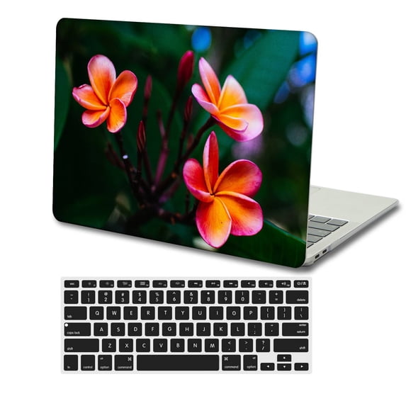 KSK KAISHEK Hard Case Only for MacBook Pro 15 inchs with Retina Display Touch ID + Black Keyboard Cover Model: A1990 A1707 (Flower 0294)