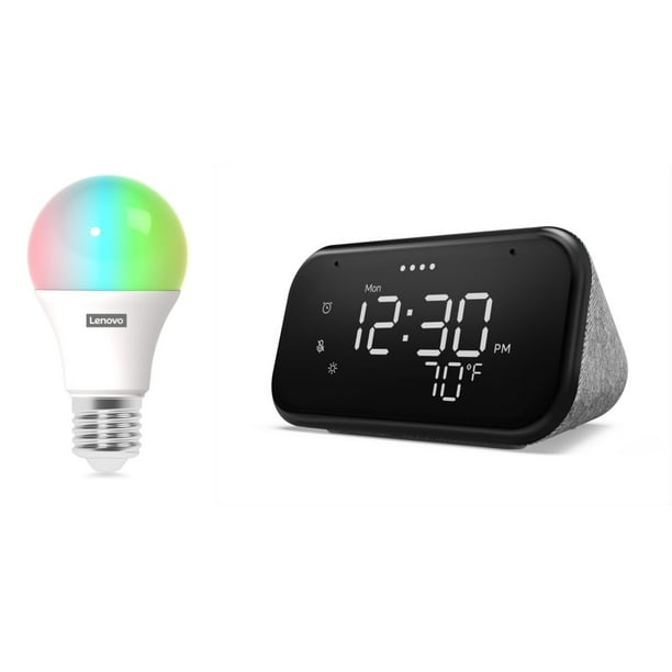 Lenovo Smart Clock Essential and Smart Color Bulb (Wi-Fi, A19, 800 Lumen - 60 Watt Equiv.) Lenovo Smart Clock Essential and Smart Color Bulb (Wi-Fi, A19, 800 Lumen - 60 Watt Equiv.)