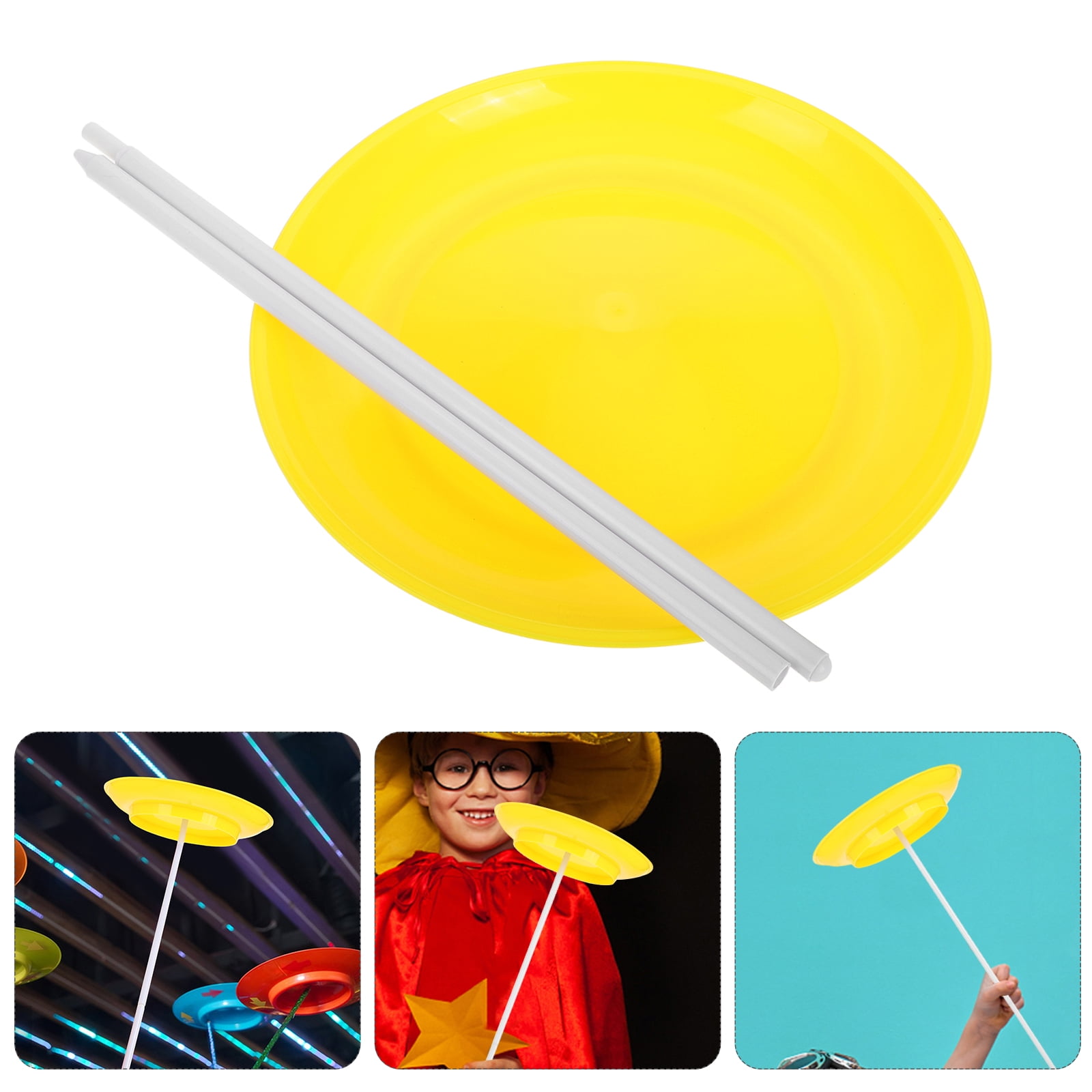 Lot de 2 jeux de jonglage colorés avec bâtons pour garçon, fille et adultes, accessoires de cirque faciles à apprendre pour la performance et l'équilibre, activités de fête amusantes pour tous les