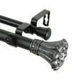 thumbnail image 3 of 1" Dia Adjustable 28"-48" Double Curtain Rod with Regulu Finials - Black,(100-02-282-D), 3 of 3