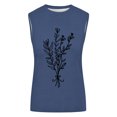 thumbnail image 4 of DHFJKG Summer Floral Graphic Tee Women Sleeveless Crew Neck Comfortable Tank Top Loose Fit Basic Beach T Shirts Comfortable Tops, 4 of 5