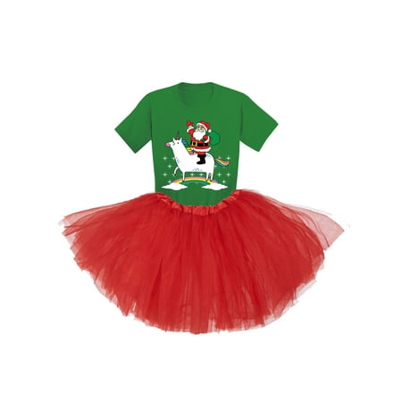

Awkward Styles Ugly Christmas Tutu Skirt Set Xmas Unicorn Santa Girls Ballet Outfit