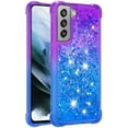 thumbnail image 3 of Case for Samsung Galaxy S21 FE, Galaxy S21 FE Case Liquid Cute Clear Glitter Heavy Duty Shockproof Soft TPU Protective for Girls Women Phone Case for Samsung Galaxy S21 FE Gradient Purple, 3 of 14