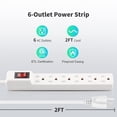 thumbnail image 2 of Power Strip PLUGTUL 6 enchufes, paquete de 2 con cable de 2 pies, 1875 W/15 A, 2 of 7